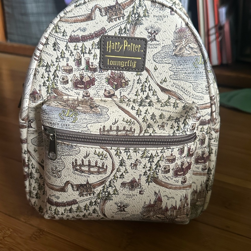 Loungefly Harry Potter Cream Map Backpack